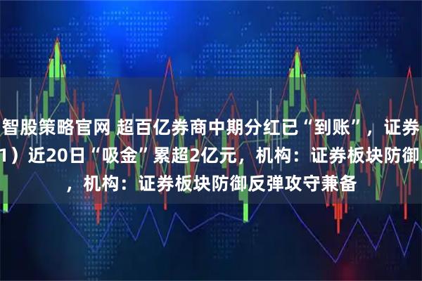 智股策略官网 超百亿券商中期分红已“到账”,证券ETF(159841)近20日“吸金”累超2亿元,机构:证券板块防御反弹攻守兼备
