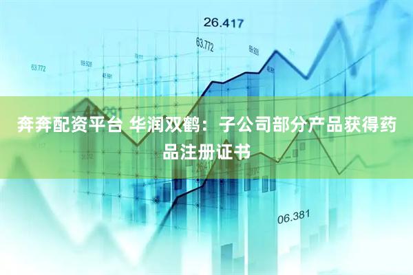 奔奔配资平台 华润双鹤：子公司部分产品获得药品注册证书